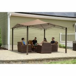 Best reviews of 🔥 Soft-top Shelter Logic Sequoia 12 X 12 Ft. Gazebo 👍 -Teak Outdoor Furniture Elegant shop scaleNA476