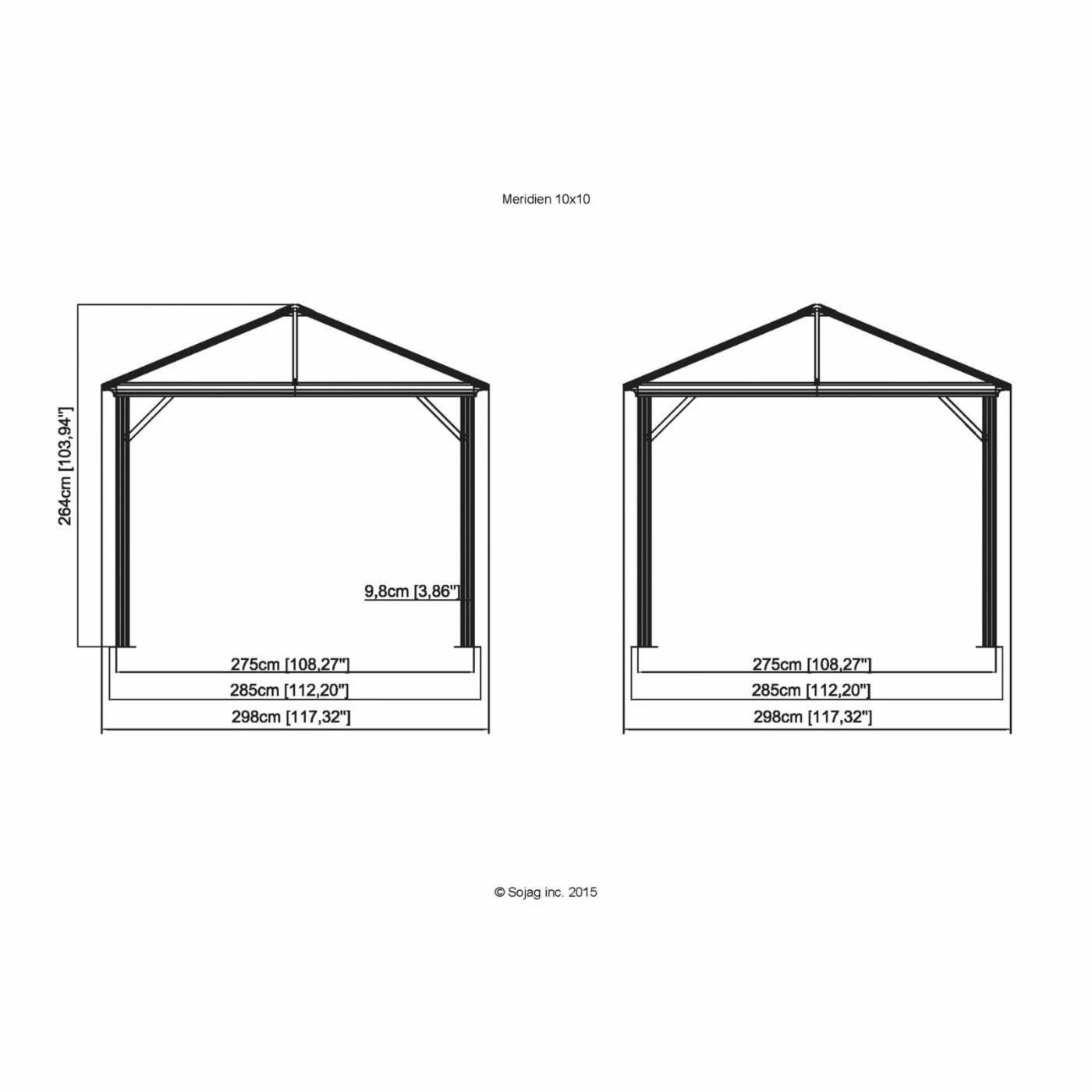 Deals 🛒 Hardtop SOJAG INC Meridien Hard Top Sunshelter Outdoor Gazebo With Side Netting 👏 7 Deals 🛒 Hardtop SOJAG INC Meridien Hard Top Sunshelter Outdoor Gazebo With Side Netting 👏 - Image 5