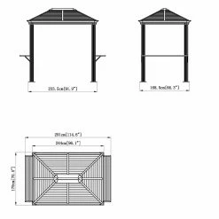 Top 10 โ Hardtop SOJAG INC Mykonos 5 X 8 Ft. Steel Grill Gazebo ๐ 11 Top 10 โ Hardtop SOJAG INC Mykonos 5 X 8 Ft. Steel Grill Gazebo ๐ -Teak Outdoor Furniture Elegant shop scaleSOJA010