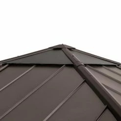 Best deal 🔥 Sunjoy Hip 9 X 9 Ft. Polycarbonate Hardtop Cedar Framed Gazebo 🤩 -Teak Outdoor Furniture Elegant shop scaleSUNR1176