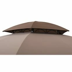Deals 💯 Soft-top Sunjoy Dome 13.5 X 13.5 Ft. 2 Tier Fabric Topped Steel Gazebo 🔥 -Teak Outdoor Furniture Elegant shop scaleSUNR1179