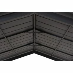 Best reviews of 💯 SummerCove Clint 11 Ft. X 13 Ft. Cedar Framed Gazebo With Steel Hardtop Roof - Black 🎉 -Teak Outdoor Furniture Elegant shop scaleSUNR1226